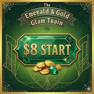 *** Green & Gold Glam Train *** $8 START Unlisted Item 51---100